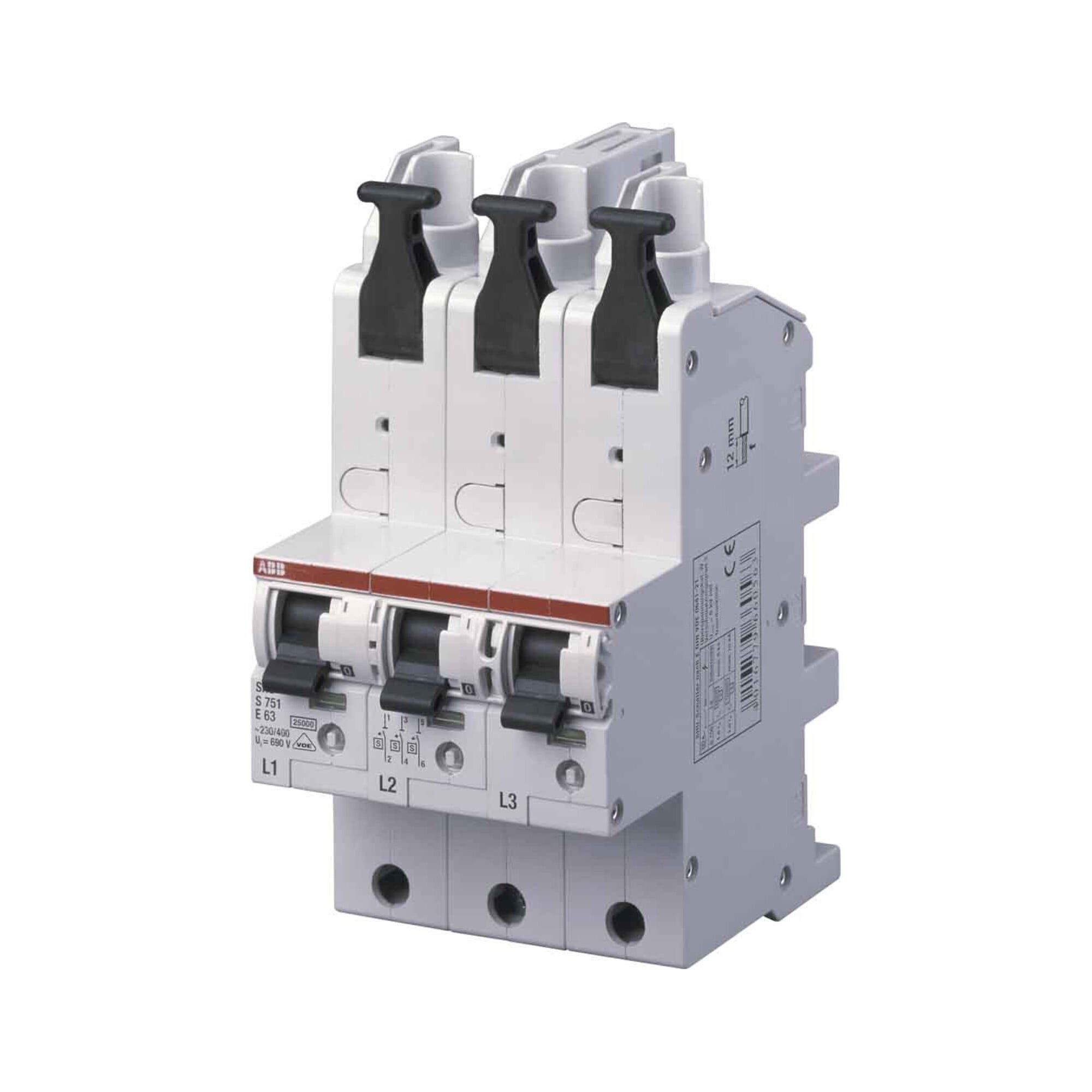 ABB Schalter ABB Stotz S&J Hauptsicherungsautomat m.Schienenadapter S751/3-E25