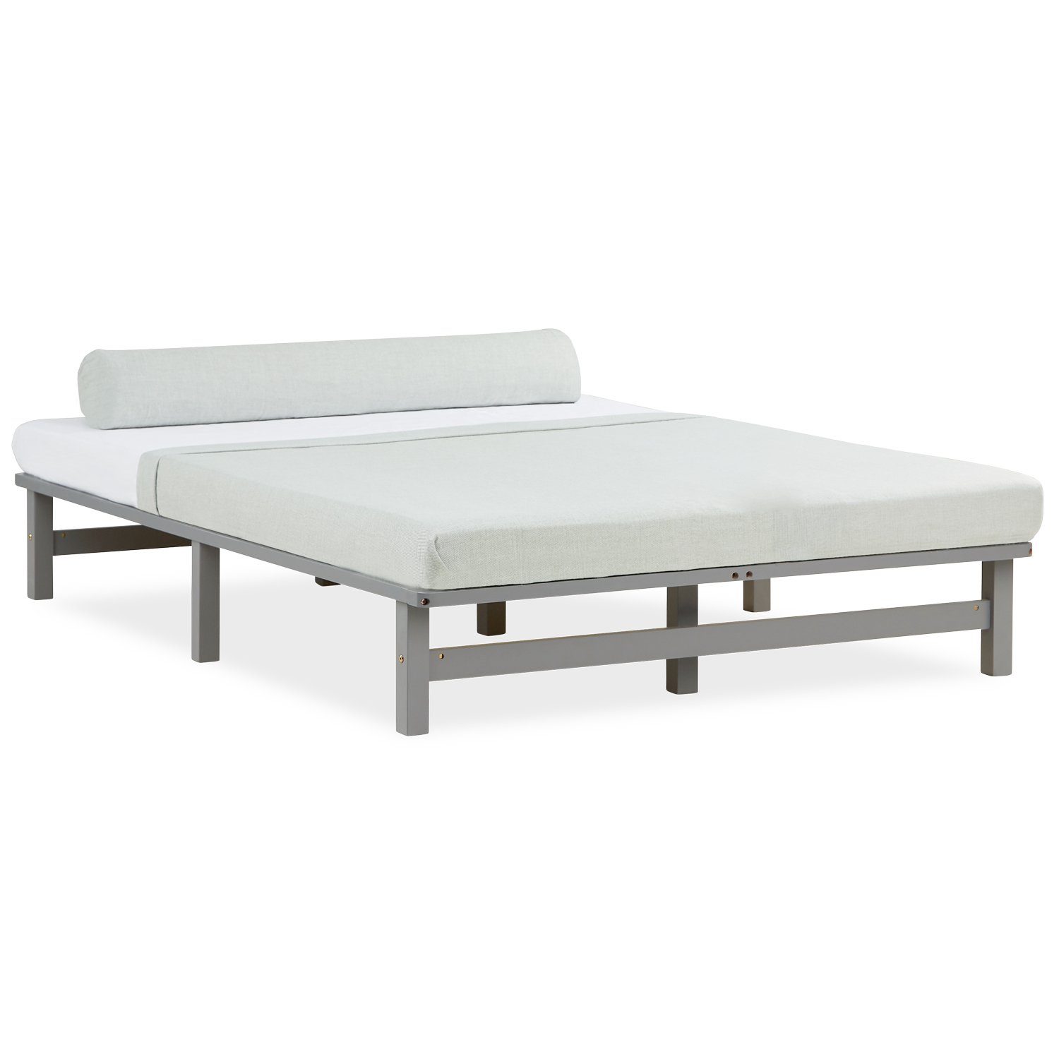 Homestyle4u Holzbett 90/100/140x200 Palettenbett Massivholzbett Futonbett günstig online kaufen