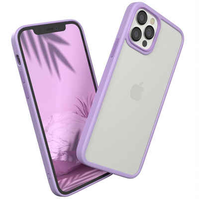 EAZY CASE Handyhülle Outdoor Case für Apple iPhone 12 / 12 Pro 6,1 Zoll, Schutzhülle mit Kameraschutz Robust Schutzhülle stoßfest Lila Lavendel