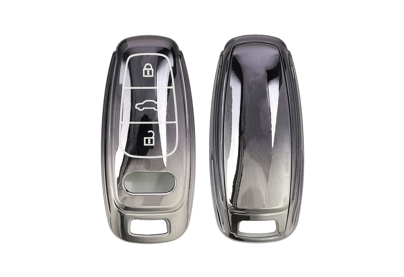 kwmobile Schlüsseltasche Autoschlüssel Hülle für Audi A6 A7 A8 Q7 Q8 (1-tlg), Schlüsselhülle Silikon Case Schlüssel Cover