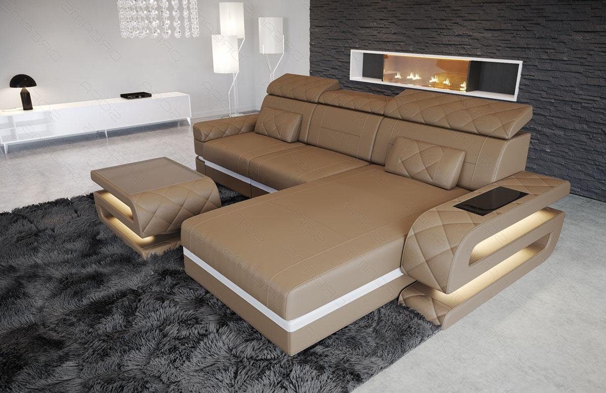 Sofa Dreams Ecksofa Ledersofa Bologna L günstig online kaufen