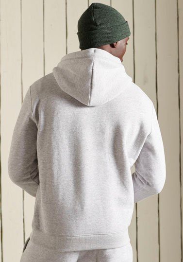 EMB Superdry LOGO Kapuzensweatshirt grey marl HOOD