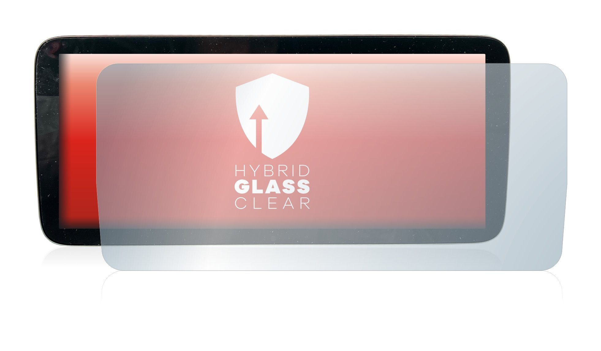 upscreen Displayschutzglas Folie für Mercedes-Benz V-Klasse Avantgarde Edition V 300 d, Schutzfolie Glas Panzer Display Schutz klar