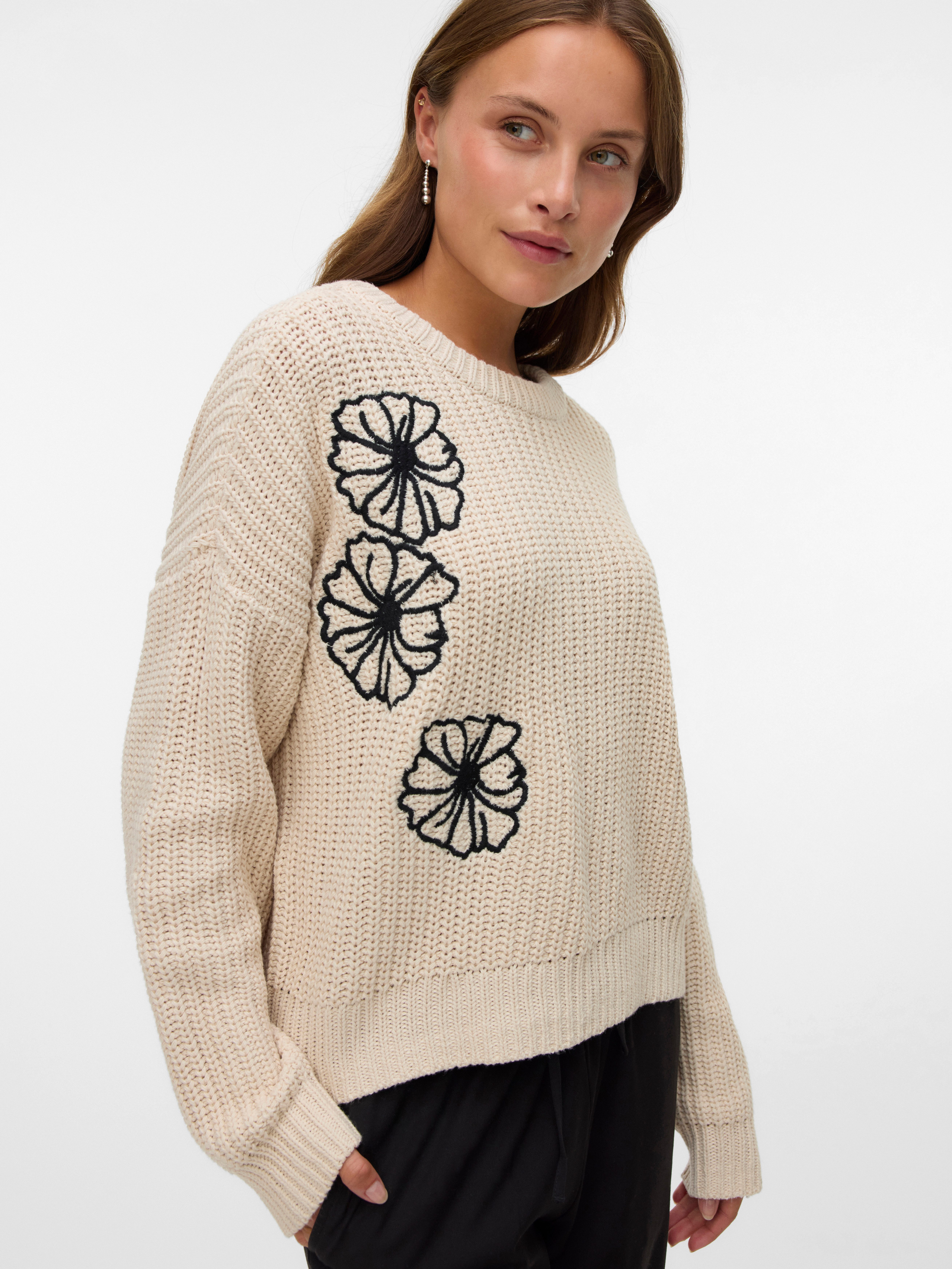 Vero Moda Rundhalspullover VMLAURA LS O-NECK günstig online kaufen