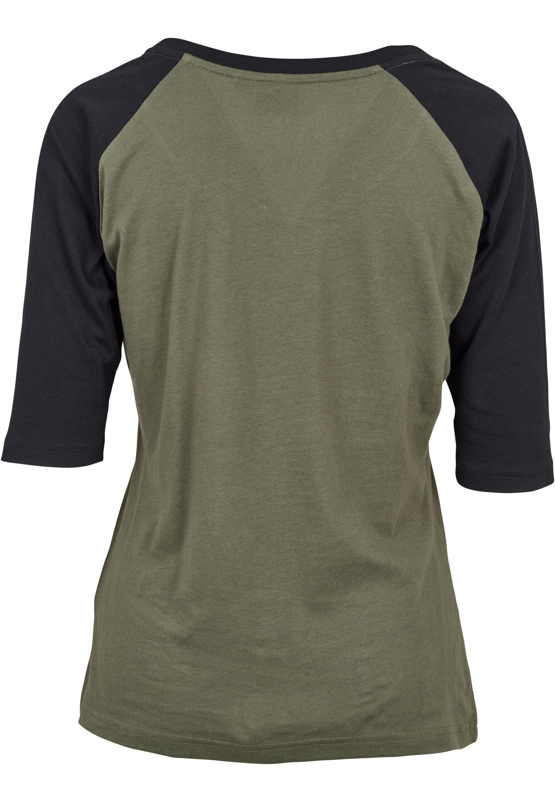 Damen Contrast Kurzarmshirt Raglan CLASSICS Tee URBAN 3/4 olive/black (1-tlg) Ladies