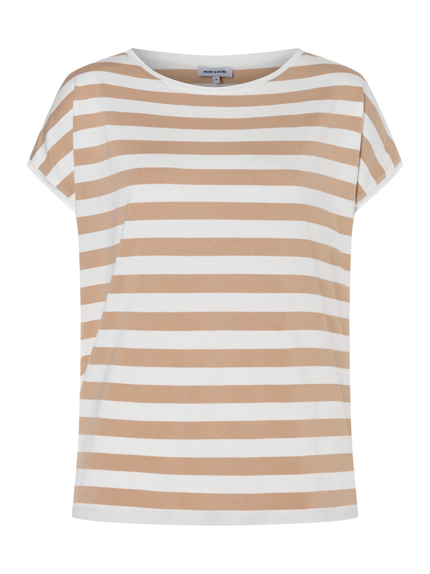 MORE&MORE Kurzarmshirt lockeres, softes Basic-Streifenshirt