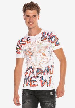 Cipo & Baxx T-Shirt im trendigen Handpaint-Design