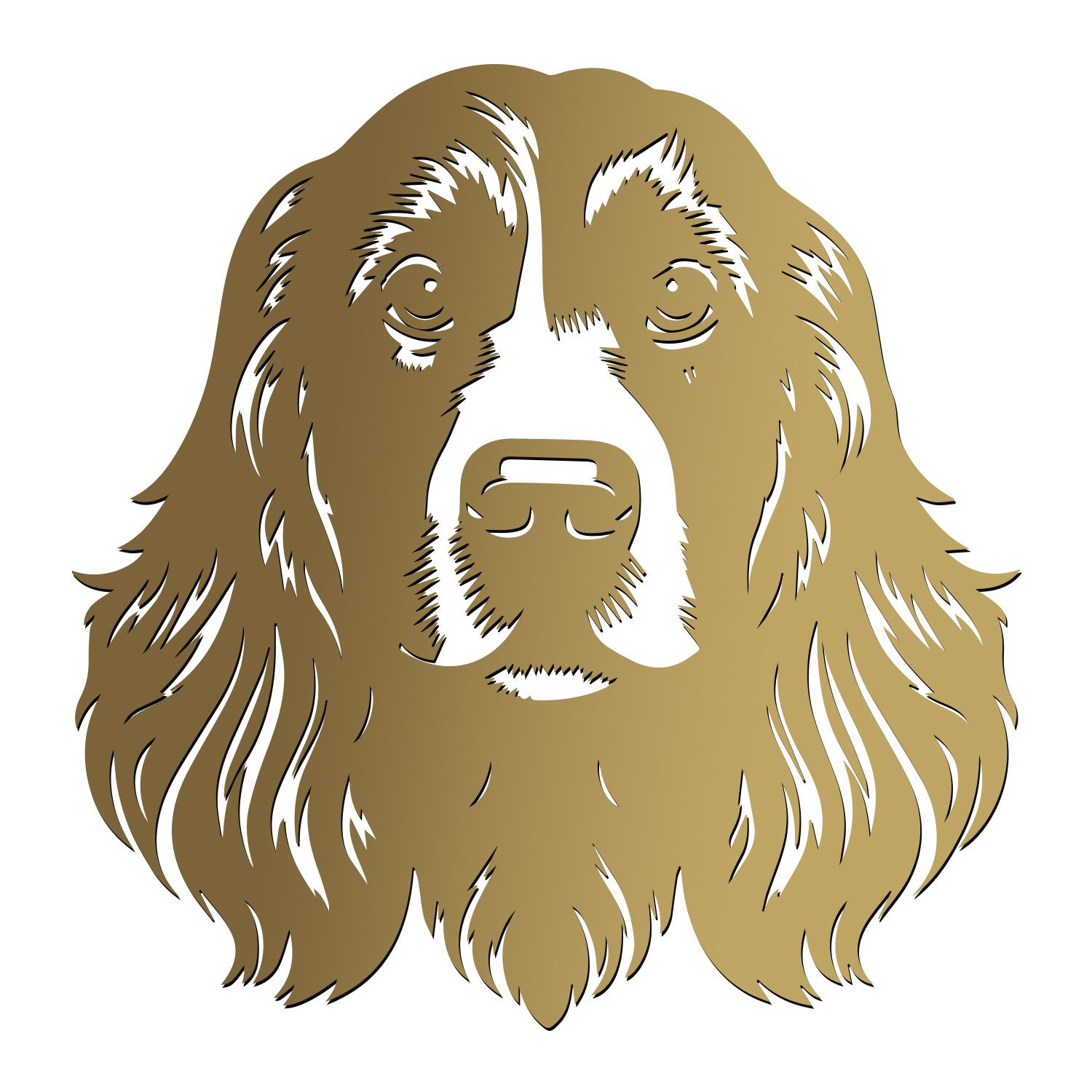 Namofactur LED Dekolicht Cocker Spaniel Kopf Wanddeko DIY + LED Lampe, Holz Deko Beleuchtung, Warmweiß - 2x Batterie CR2032, LED fest integriert, warmweiß, RGB Farbwechsel, Lichterkette RGB Farbwechsel LED Strip + Fernbedienung