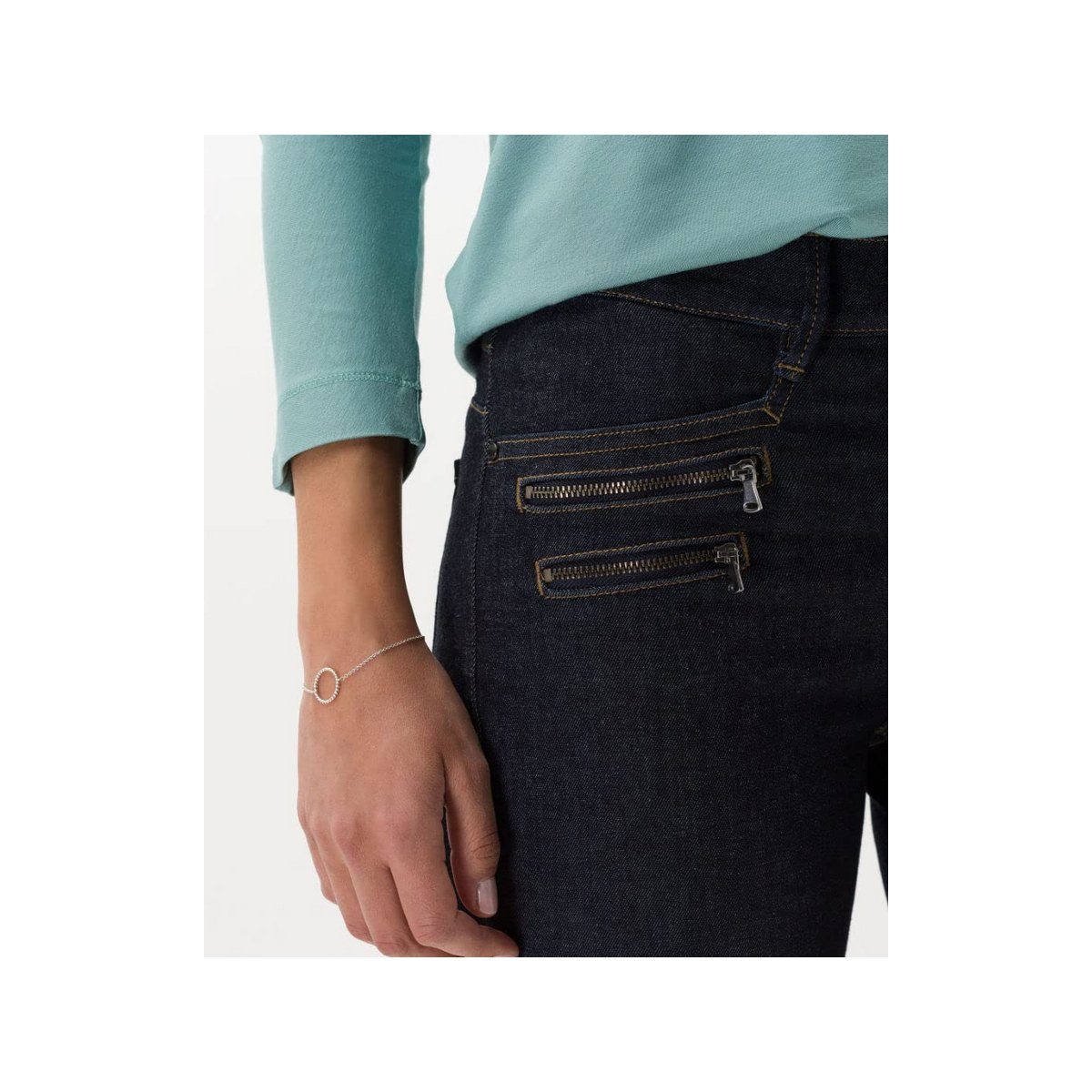 Brax (1-tlg) 5-Pocket-Jeans uni blau