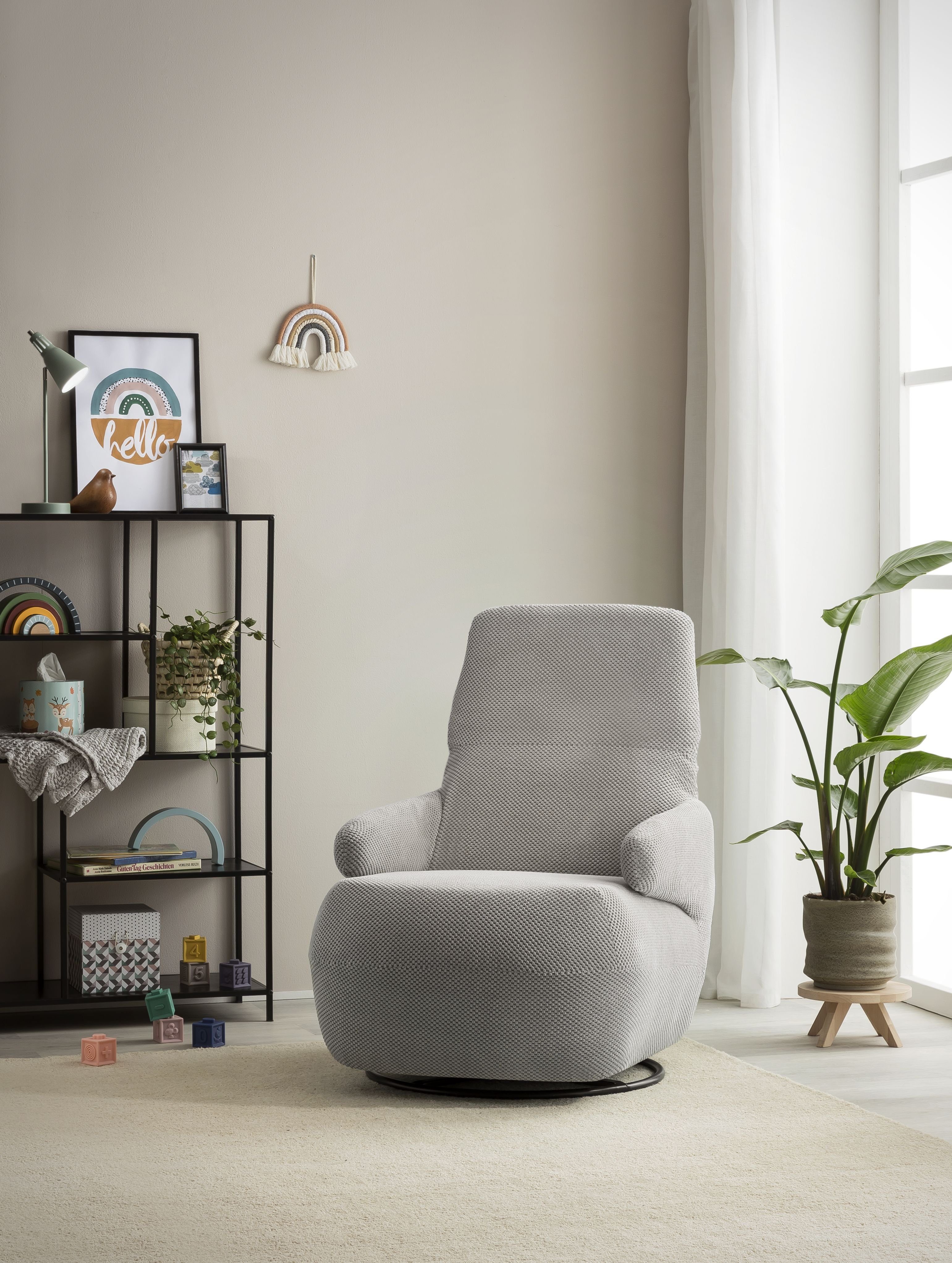 DOMO collection Sessel 700015 mit Rückenverstellung und Drehfunktion, wahlweise auch mit Wippfunktion, Drehsessel