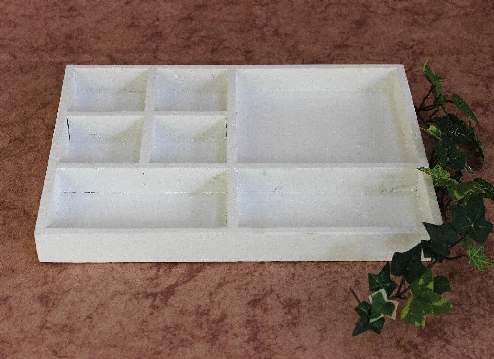 DanDiBo Schubladenbox Sortierkasten Setzkasten 12291 Weiß 32 cm aus Holz Sammlervitrine, Sortierschublade – Bild 3 von 5