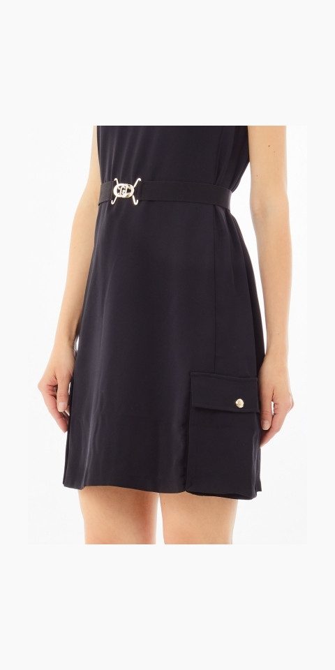 Liu Jo Minikleid – Feminines Kleid mit Gürtel und Cargo-Taschen