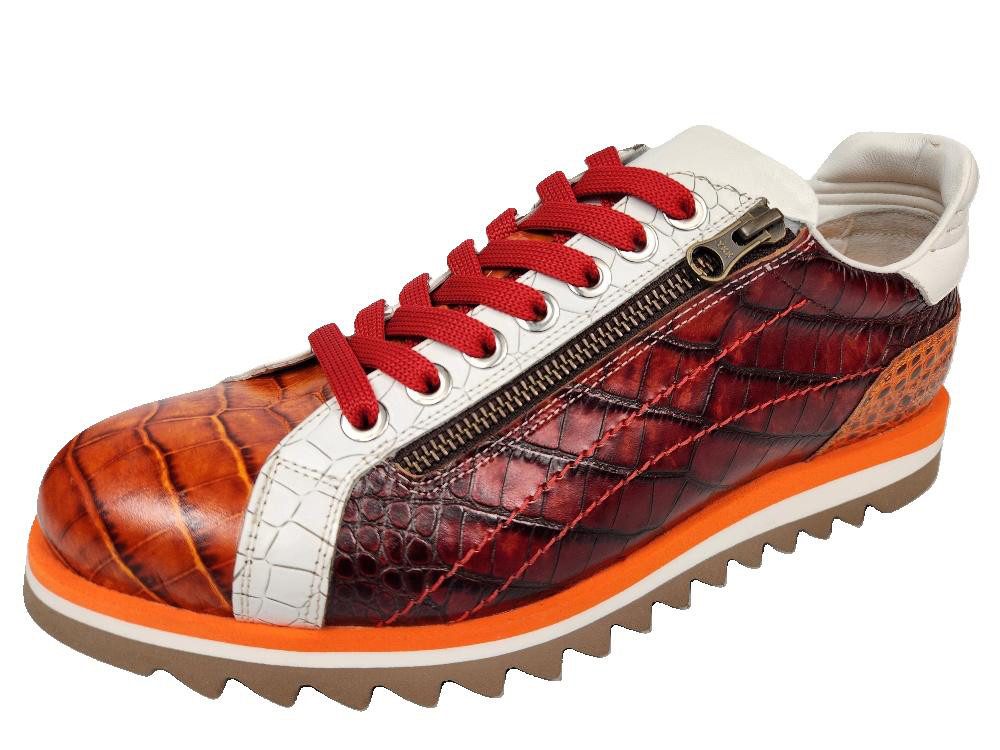 Lorenzi Lorenzi-16880-Fiji Cuoio Sneaker Reißverschluss, Kalbsleder, Handge günstig online kaufen