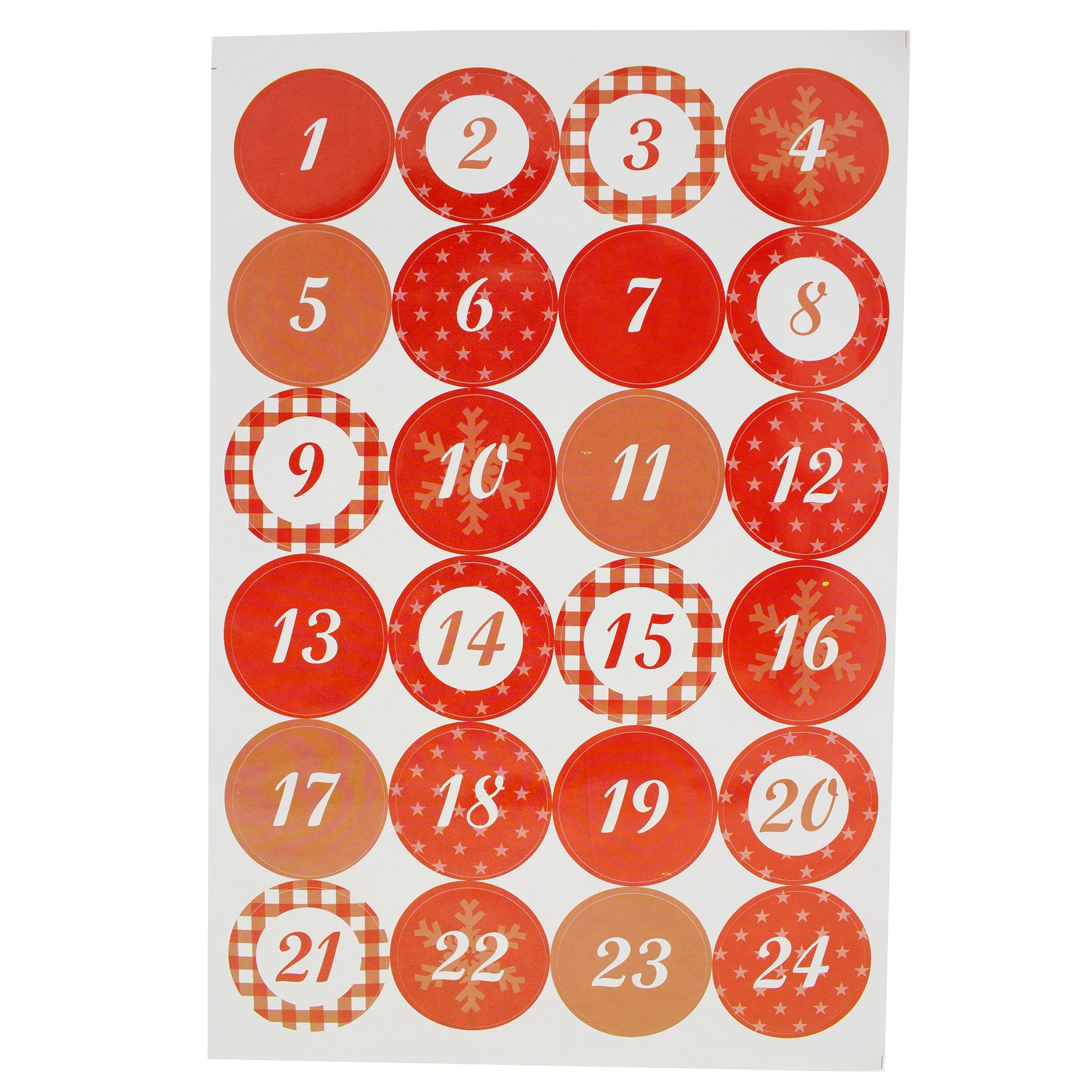 Sterne-Sticker, DIY 134 befüllbarer zum Kalender 72-teilig it Do youself Befüllen Adventskalender Advent + Adventskalender Annastore