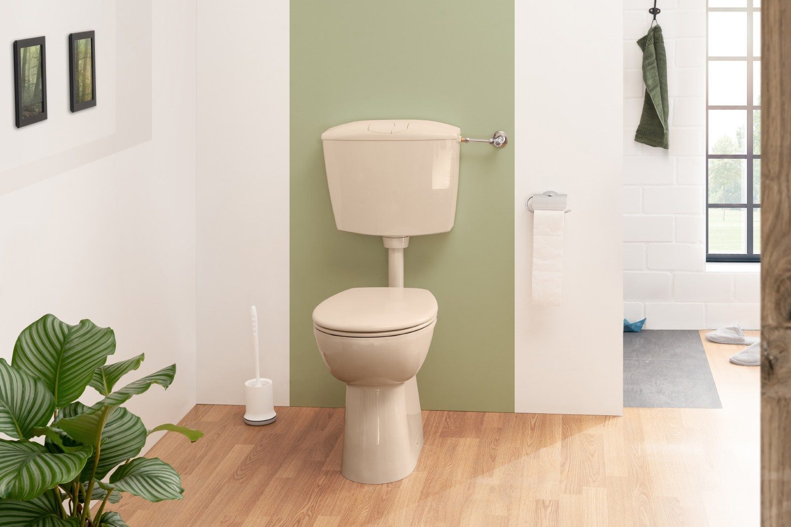 Calmwaters Tiefspül-WC Stand-WC spülrandlos mit Erhöhung, günstig online kaufen