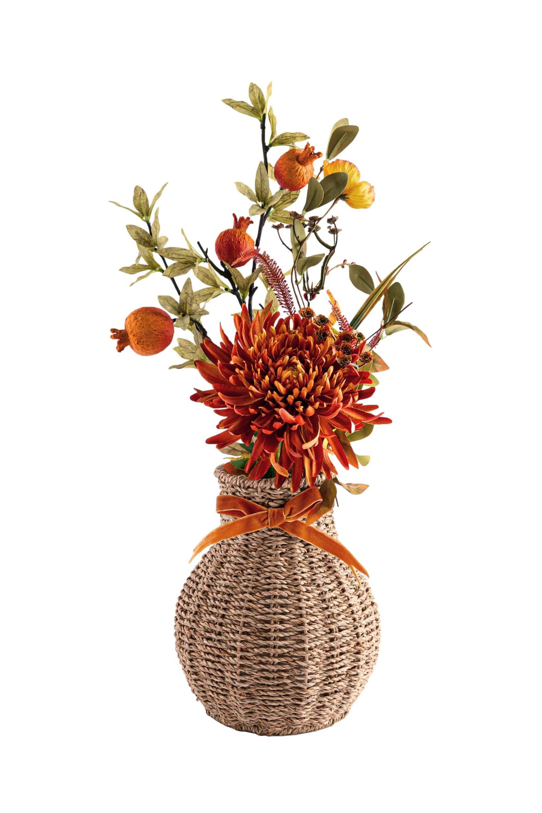 Kunstblume Herbstliches Kunstblumen-Arrangement in Vase, Next
