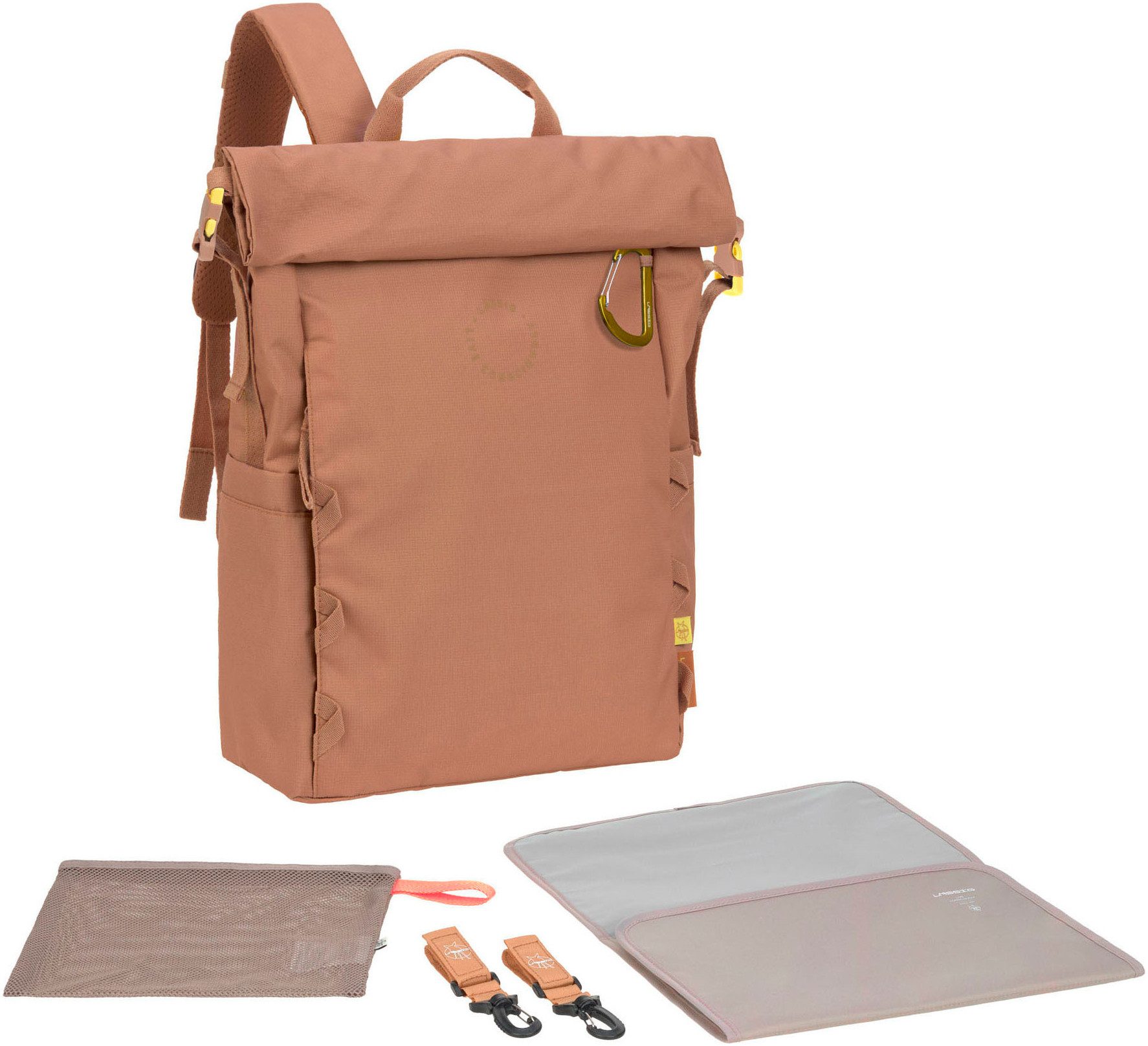 LÄSSIG Wickelrucksack Green Label, Outdoor Rolltop Backpack, almond