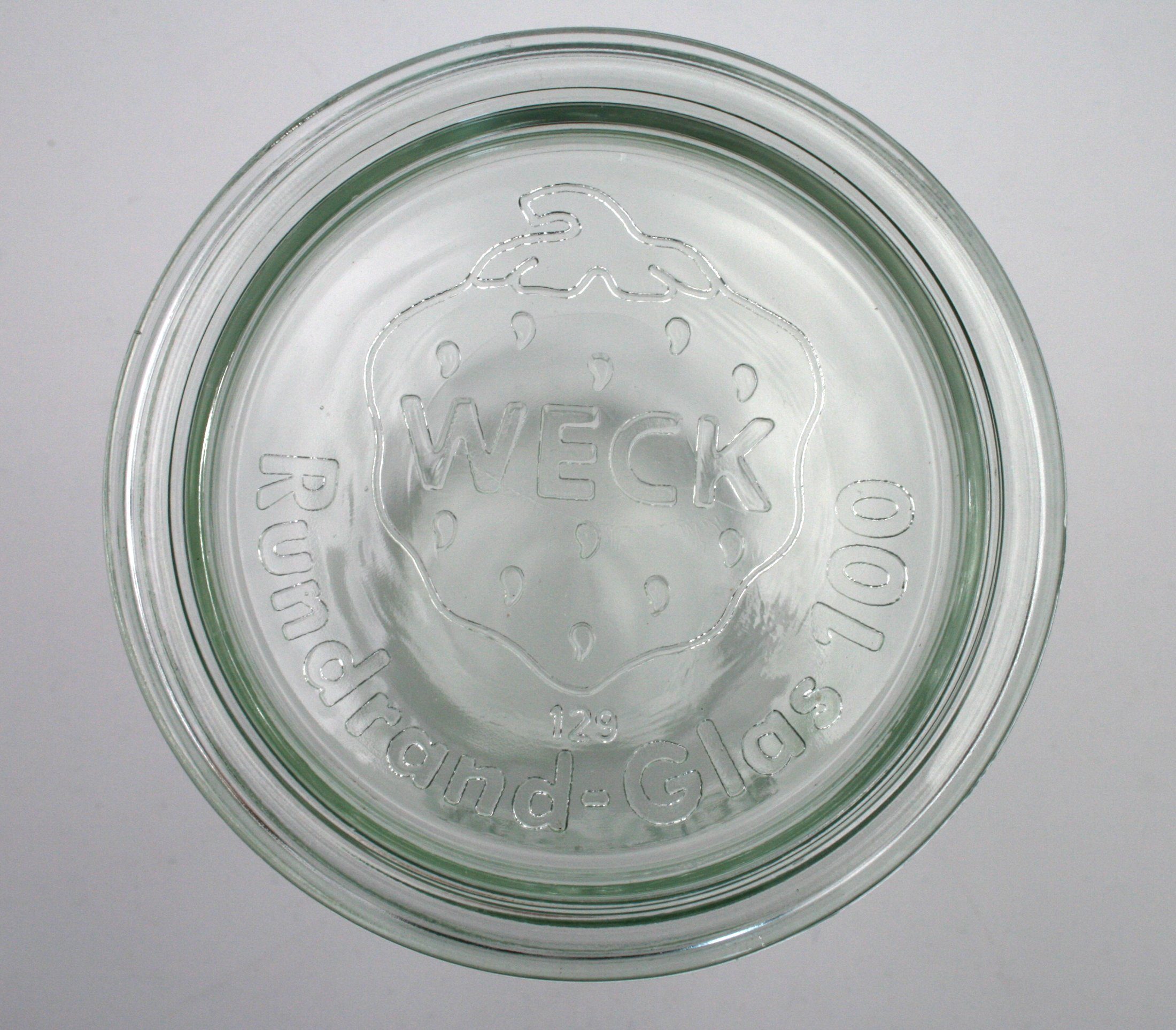 580 ml mit WECK 100 Weck 6 Nr.742 Deckel RR Einmachglas Einkochgläser Sturzform