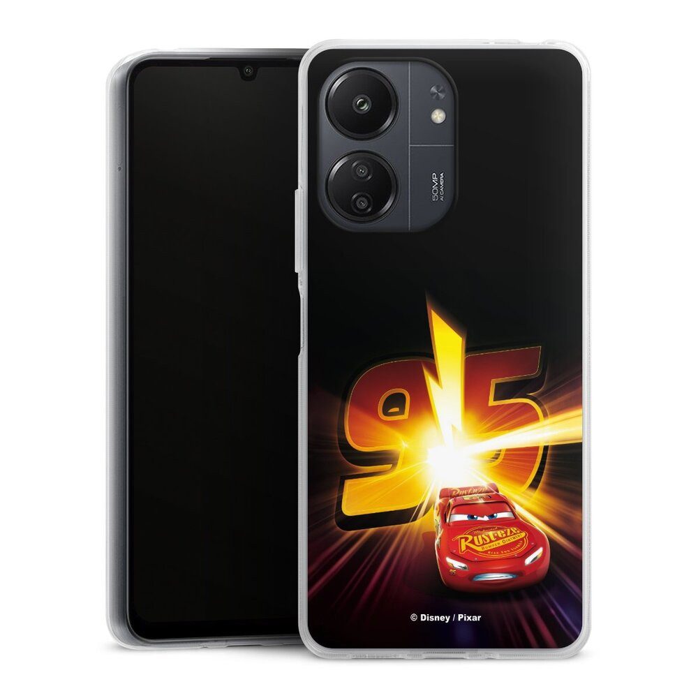 DeinDesign Handyhülle Offizielles Lizenzprodukt Cars Lightning Mcqueen 95 Cars3 Lightning 95, Xiaomi Redmi 13C 4G Silikon Hülle Bumper Case Handy Schutzhülle