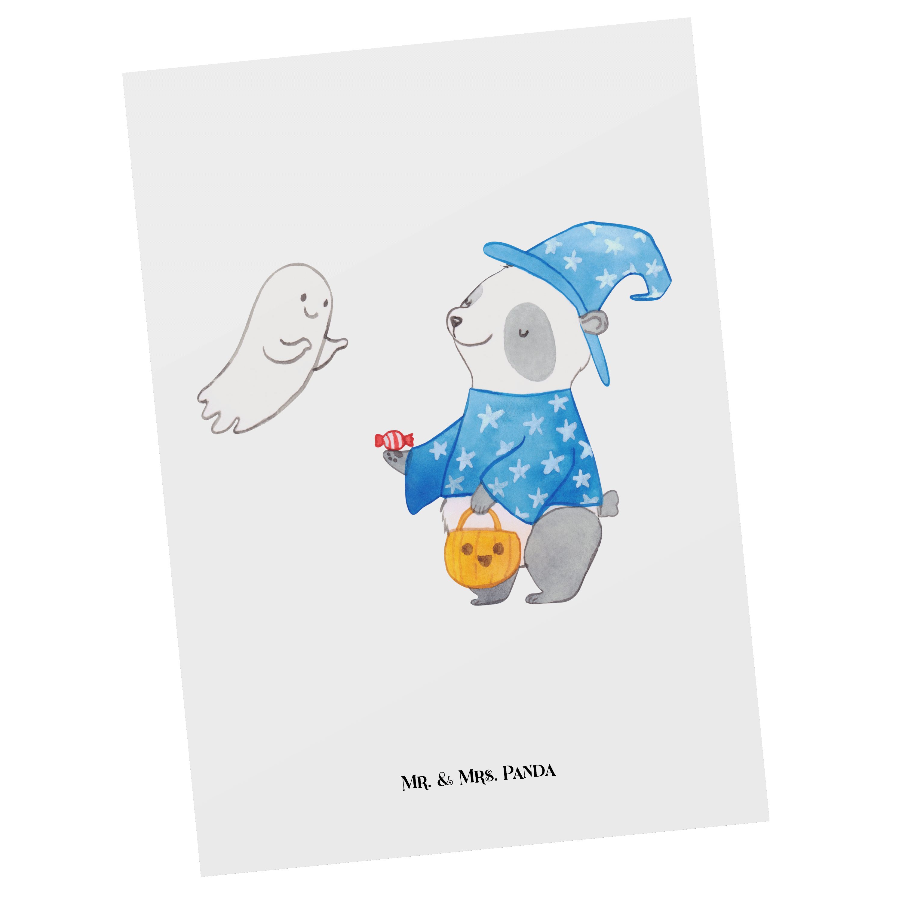 Mrs. Geschenk, Deko, Grußk Postkarte Zauberer Einladungskarte, Panda - Mr. Karte, & Weiß - Panda