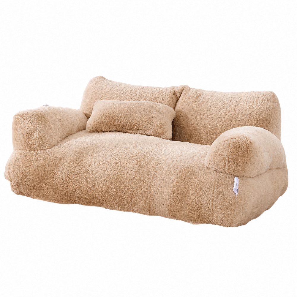Athlix Tierbett Kuscheliges Haustierbett Katzenbett Sofa weich & formstabil, Weicher Plüsch & Füllung aus PP-Baumwolle