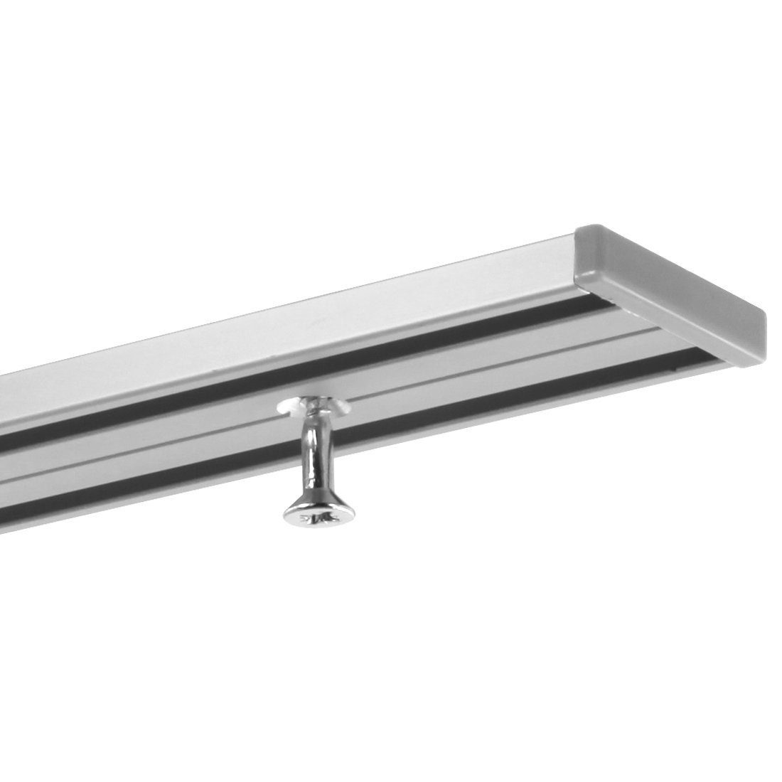 Gardineum Gardinenschiene Vorhangschiene, 2-läufig, vorgebohrt, Längen von 60 cm bis 400 cm mgl., 2-läufig