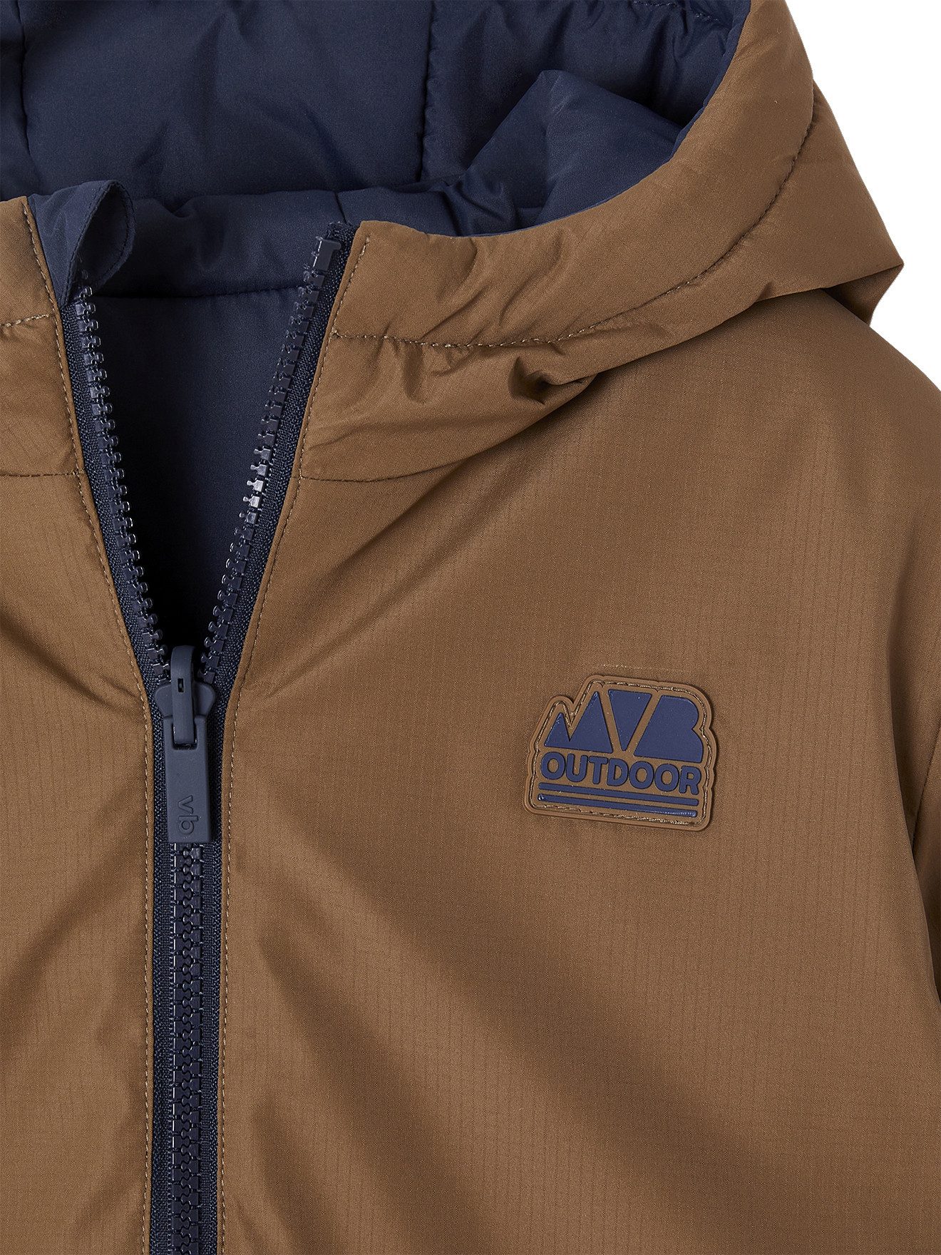 vertbaudet Parka Wendbare Jungen Jacke mit Kapuze und Polyester wendbar – Bild 4 von 5
