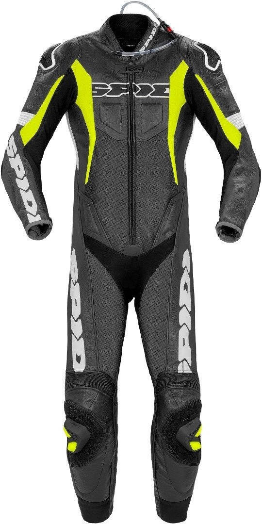 SpiDi Motorradkombi Sport Warrior Pro Perforierte Pro 1-Teiler Motorrad Lederkombi Wasserdicht belüftet protektoren abriebfest