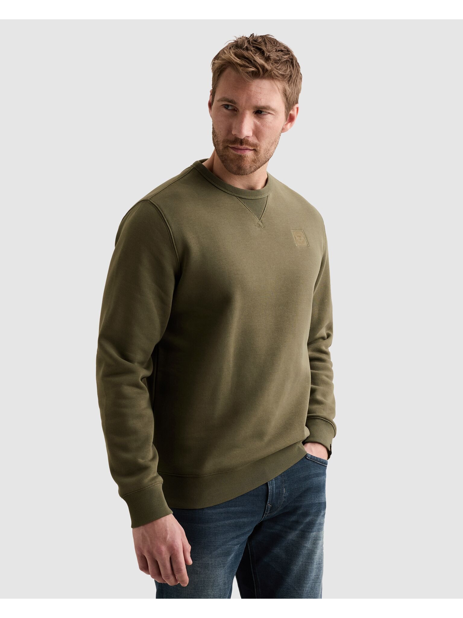 PME LEGEND Sweatshirt Kleine Passe am Ausschnitt