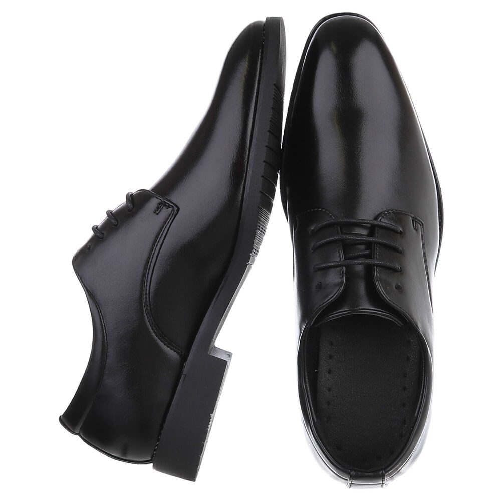 Coolwalk Herrenschuh Derby elegant Schnürschuh klassisch Schnürschuh (91563712) Blockabsatz Business-Schuhe in Schwarz