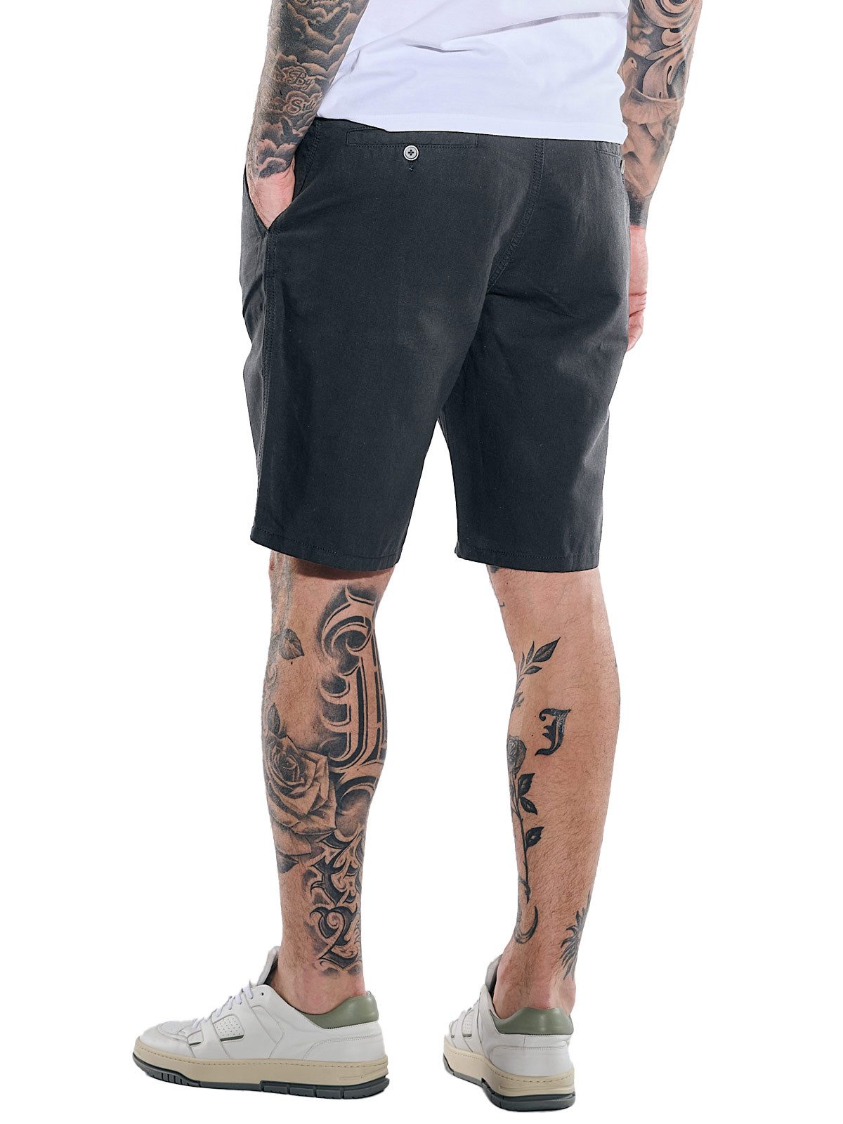 emilio adani Bermudas Herren Chino-Bermuda mit Tunnelzug, Schwarz