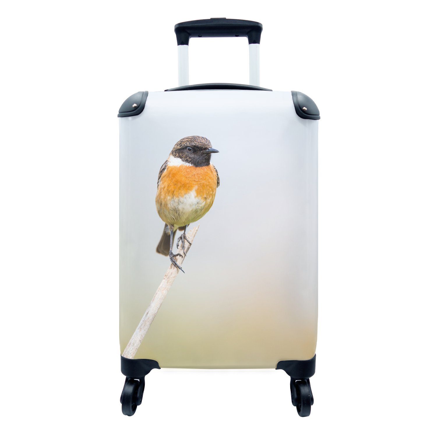 MuchoWow Handgepäckkoffer Vogel - Äste - Himmel, 4 Rollen, Reisetasche mit rollen, Handgepäck für Ferien, Trolley, Reisekoffer