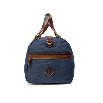 DRAKENSBERG Reisetasche Weekender »Cody« Ozean-Blau, wetterfeste Vintage Sportasche aus gewachstem Canvas und Leder