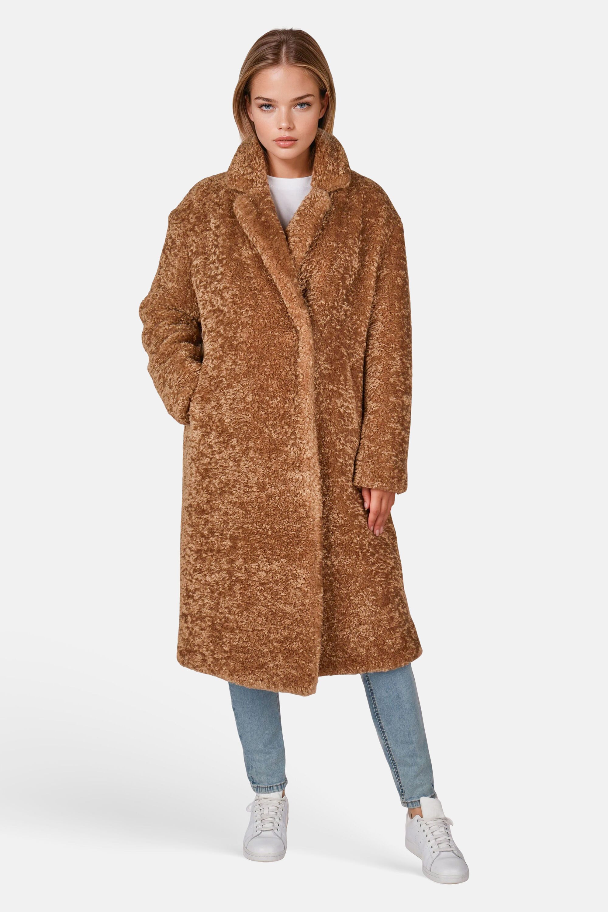 White Label Langmantel mit breitem Reverskragen günstig online kaufen