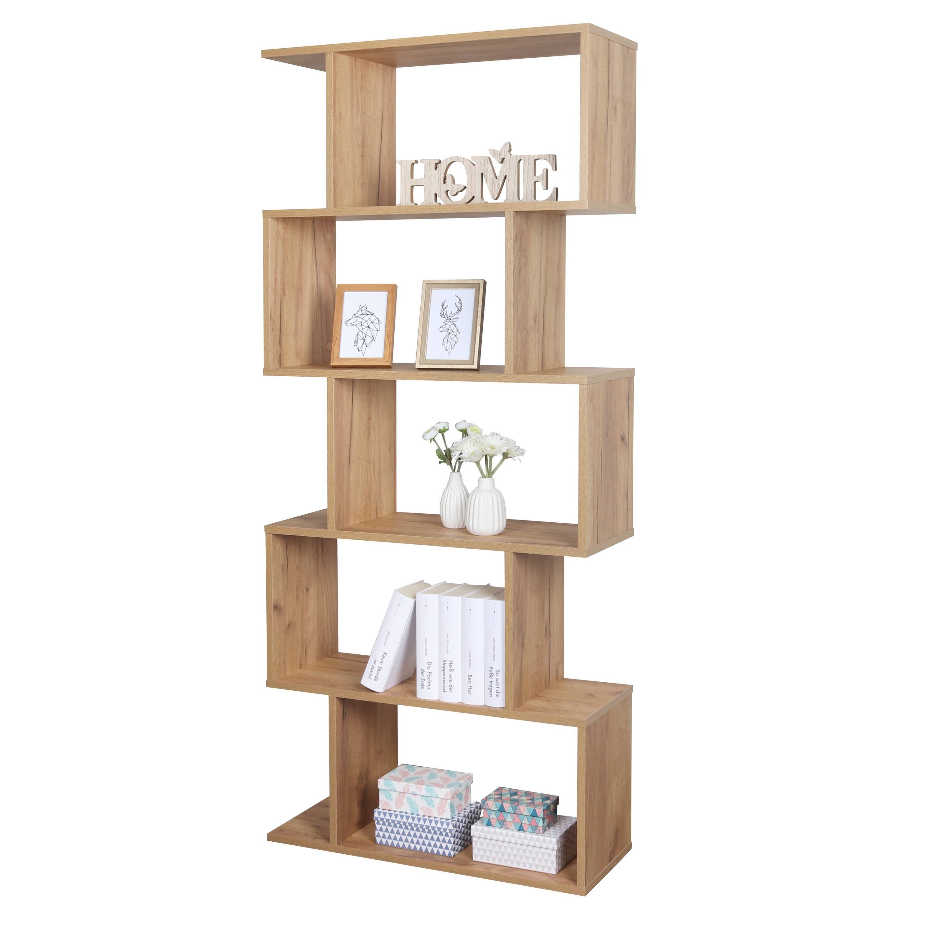 RICOO Standregal WM073EG, hohes stehendes Regal schmal, Raumteiler
