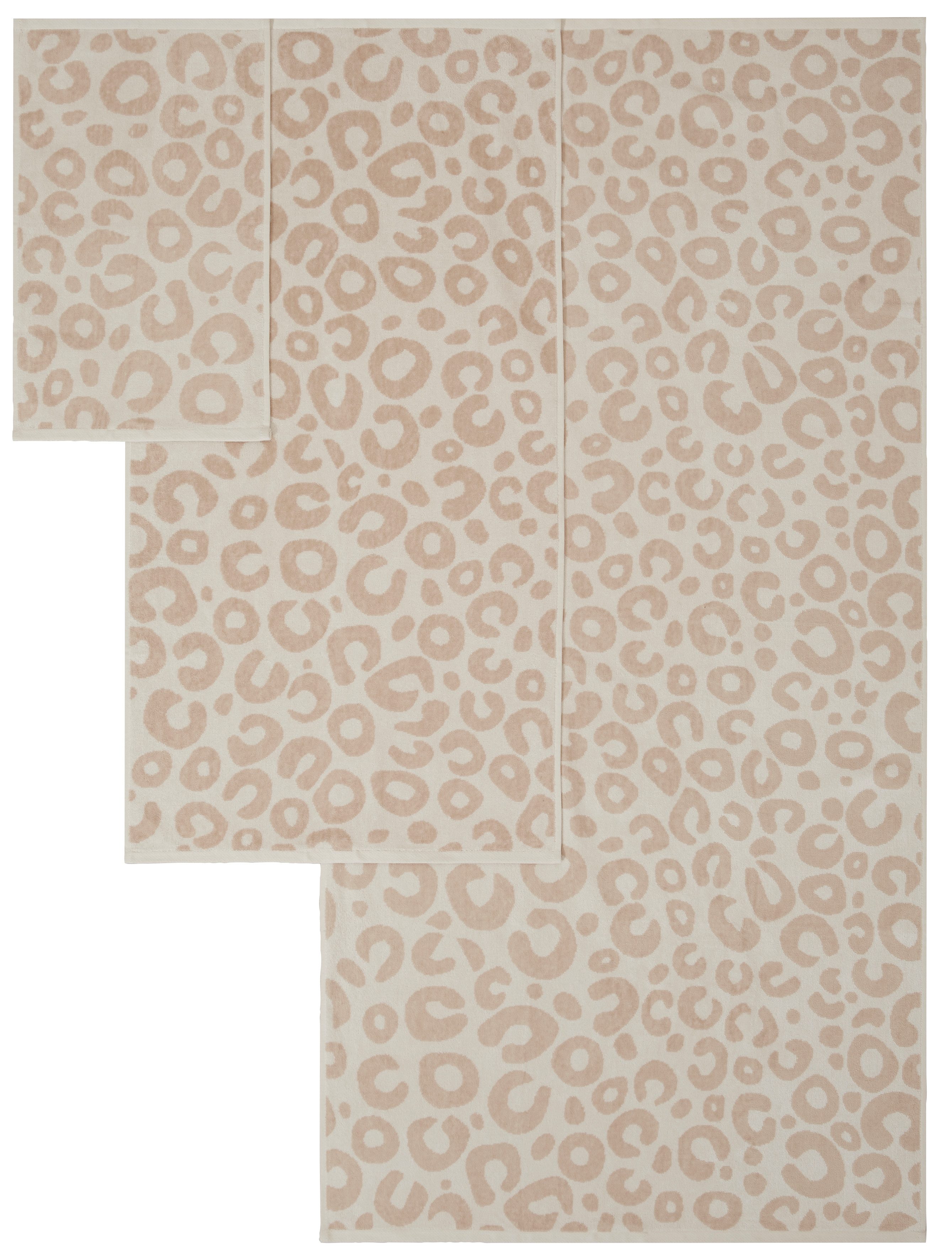 OTTO home Handtuch Set Anna Leopardenmuster, 8-tlg Handtuch-Set, 100% Baumwolle, Frottiervelours (Set, 8-St), Duschtücher, Handtücher und Gästetücher, weich, mo – Bild 4 von 5