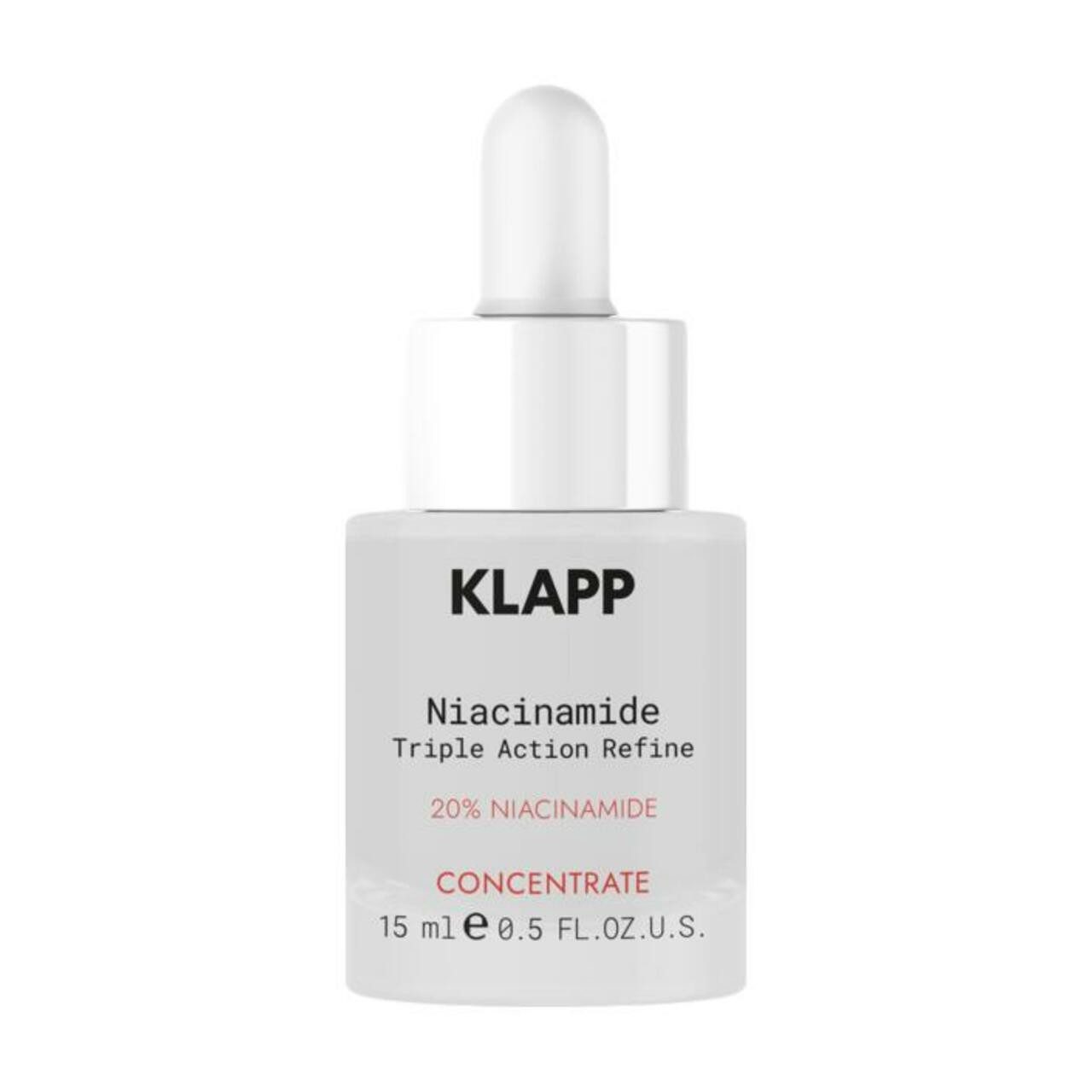 Klapp Cosmetics Nachtcreme Recharge Niacinamide 20% Triple Action Refine Concentrate, für Alle Hauttypen
