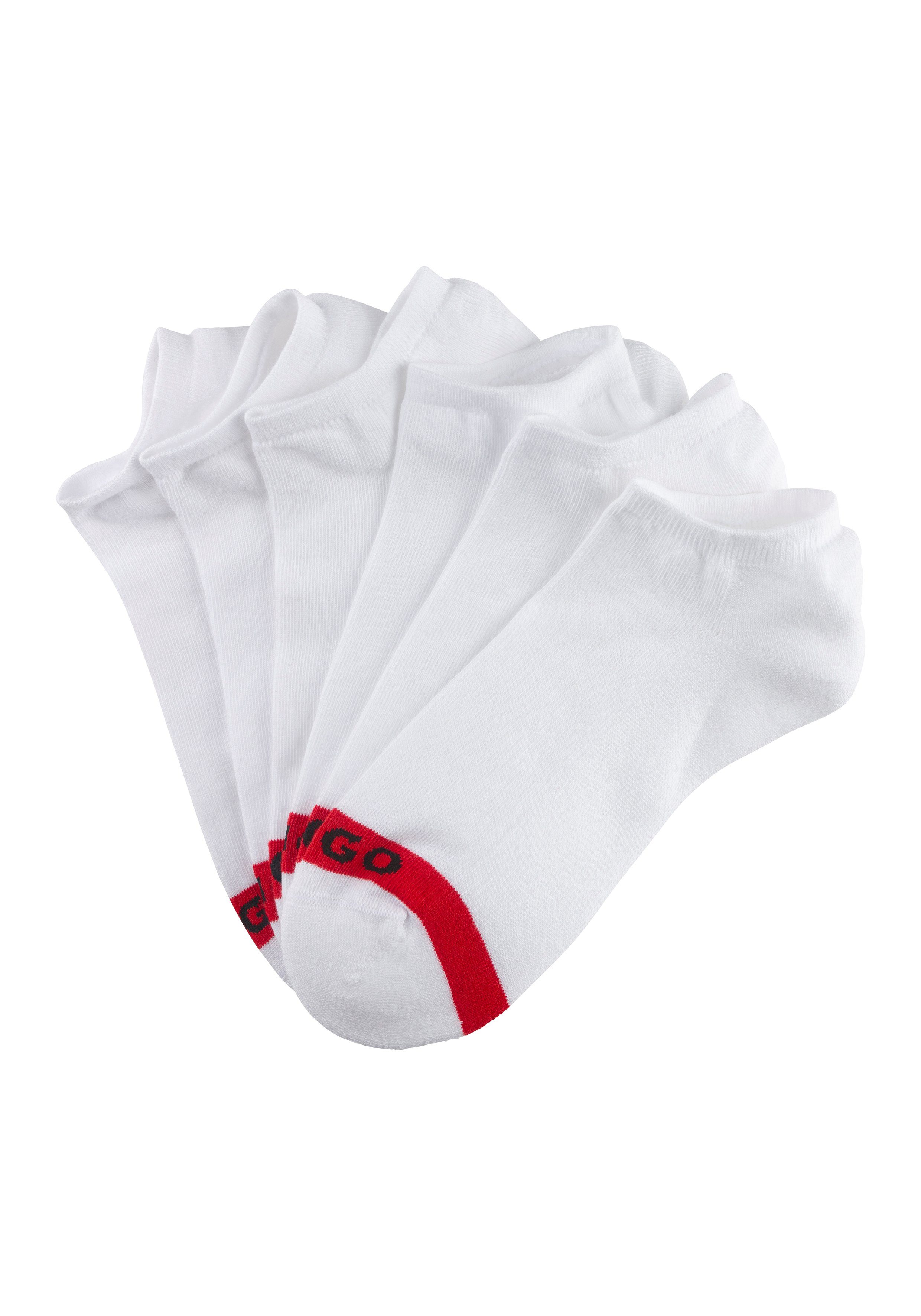 HUGO Businesssocken 3P LC PLUSH TAPE CC (Packung, 3-Paar, 3er) mit HUGO Logostickerei auf rotem Farbstreifen