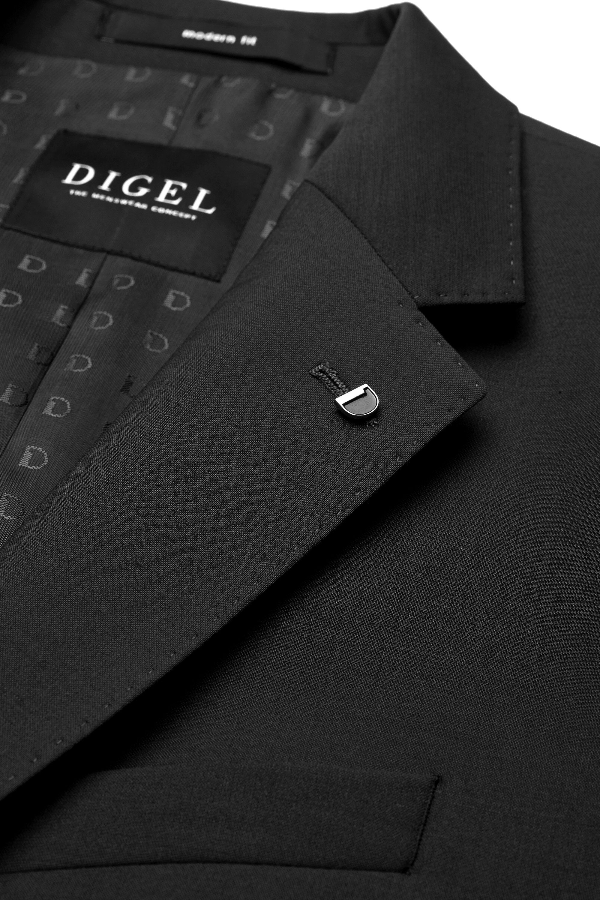 Digel Anzugsakko Duncan-AMF (1-tlg., Schurwolle) Abnehmbarer Revers-Pin