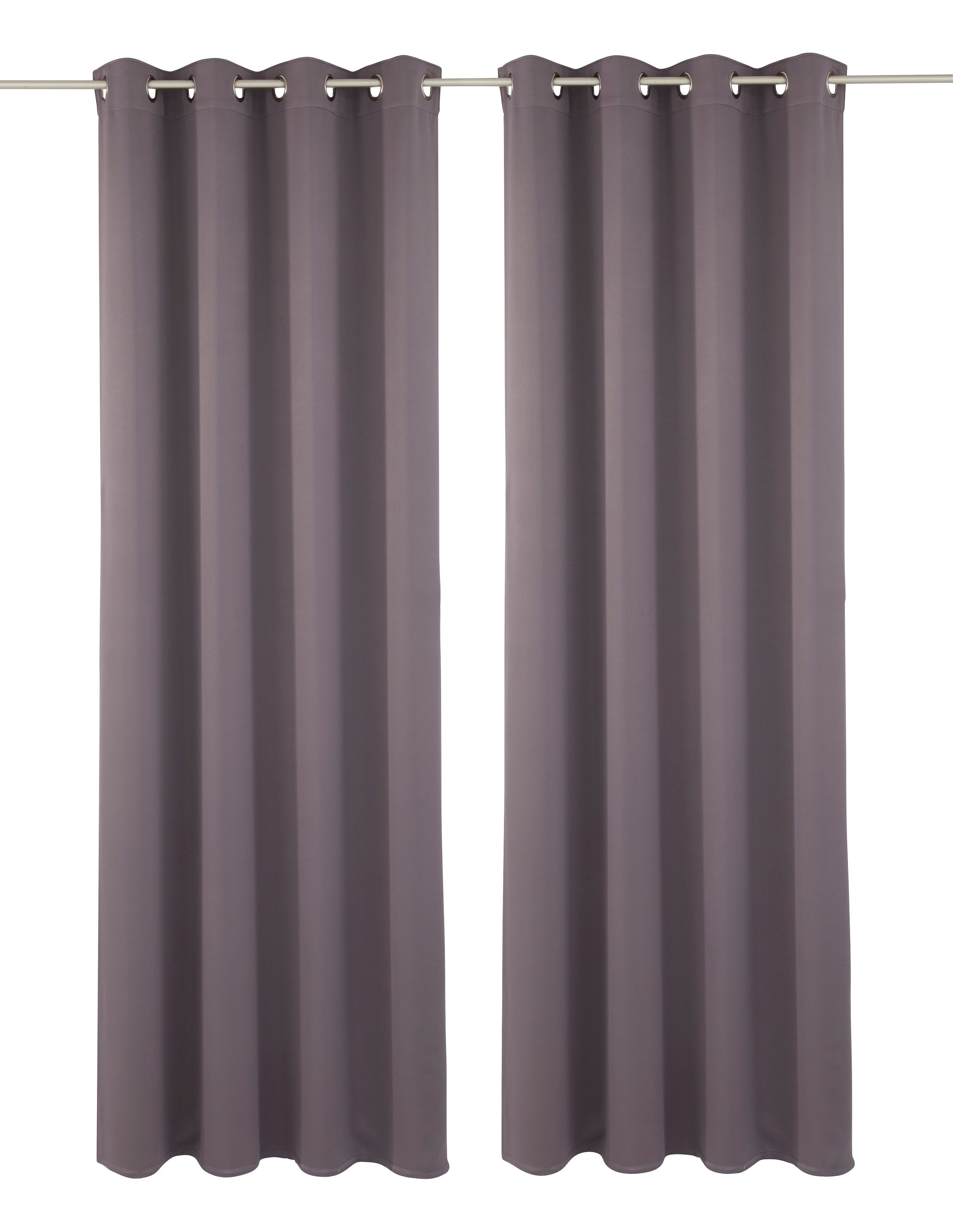 OTTO home Verdunkelungsvorhang Solana, Ösen, verdunkelnd, 2er Set, Topseller (2 St), Ösen, verdunkelnd, 2-er Set, Breite 140 cm, einfarbig – Bild 2 von 5