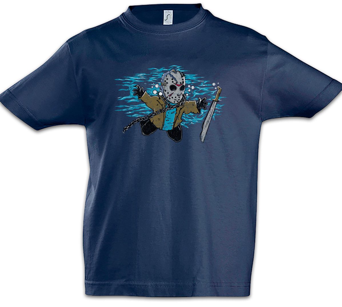 Urban Backwoods Print-Shirt Friday Nevermind Kinder T-Shirt The Machete 13th Jason Blood Freitag (1-tlg) Halloween 13 Peter Nimmerland