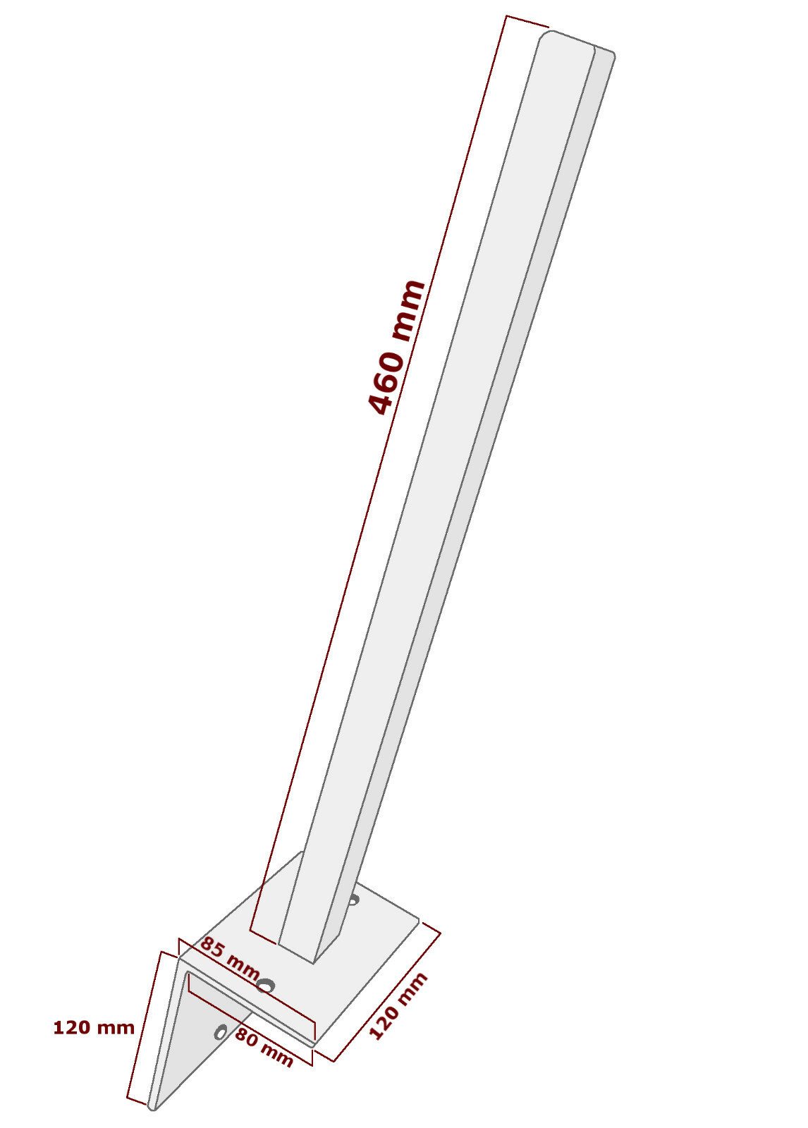 WPC Profi Zaunpfosten L-Stein Pfostenträger Alupfosten Zaunpfosten für Systemzaun, (Träger, 1-St., für Alupfosten)