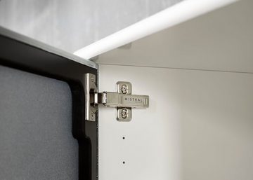 Hammel Furniture Vitrine Mistral Glasschrank, Standvitrine Eiche, mit Türen und Schubladen, B: 133 cm, anpassungsbar Designmöbel