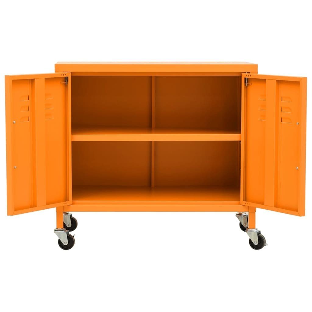 Lagerschrank Orange (1-St) vidaXL Stahl Fächerschrank 60x35x56 cm