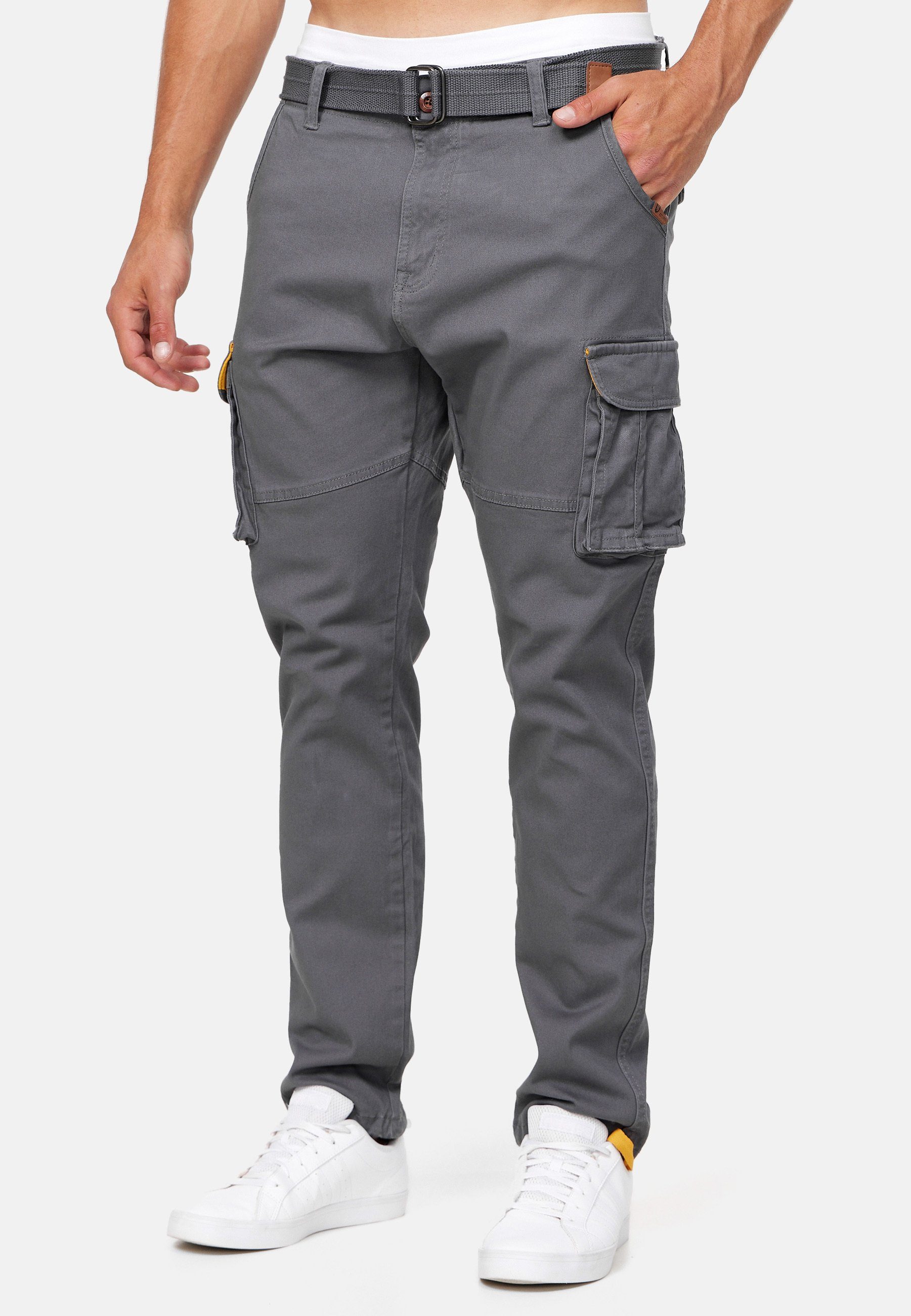 Indicode Cargohose Herren Mathen Cargo Hose Herrenhose aus elastischer Baum günstig online kaufen