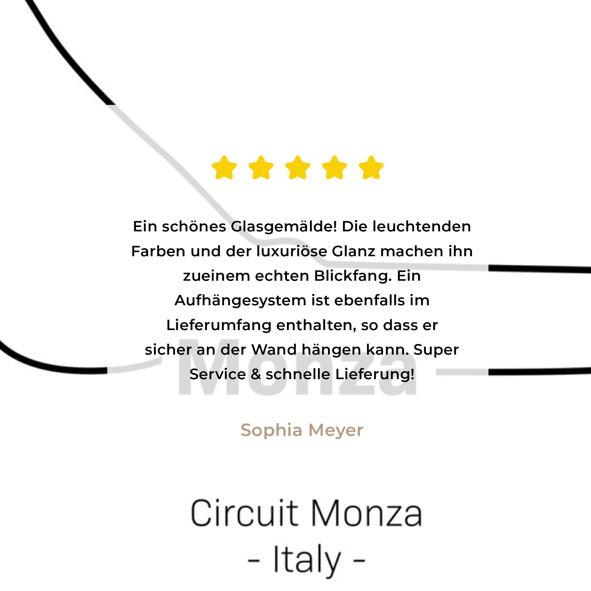- Acrylglasbild Monza Formel auf Foto St), - - Wanddekoration 1 Bilder - MuchoWow Glasbilder (1 Wandbild Glas Glas Rennstrecke, - auf