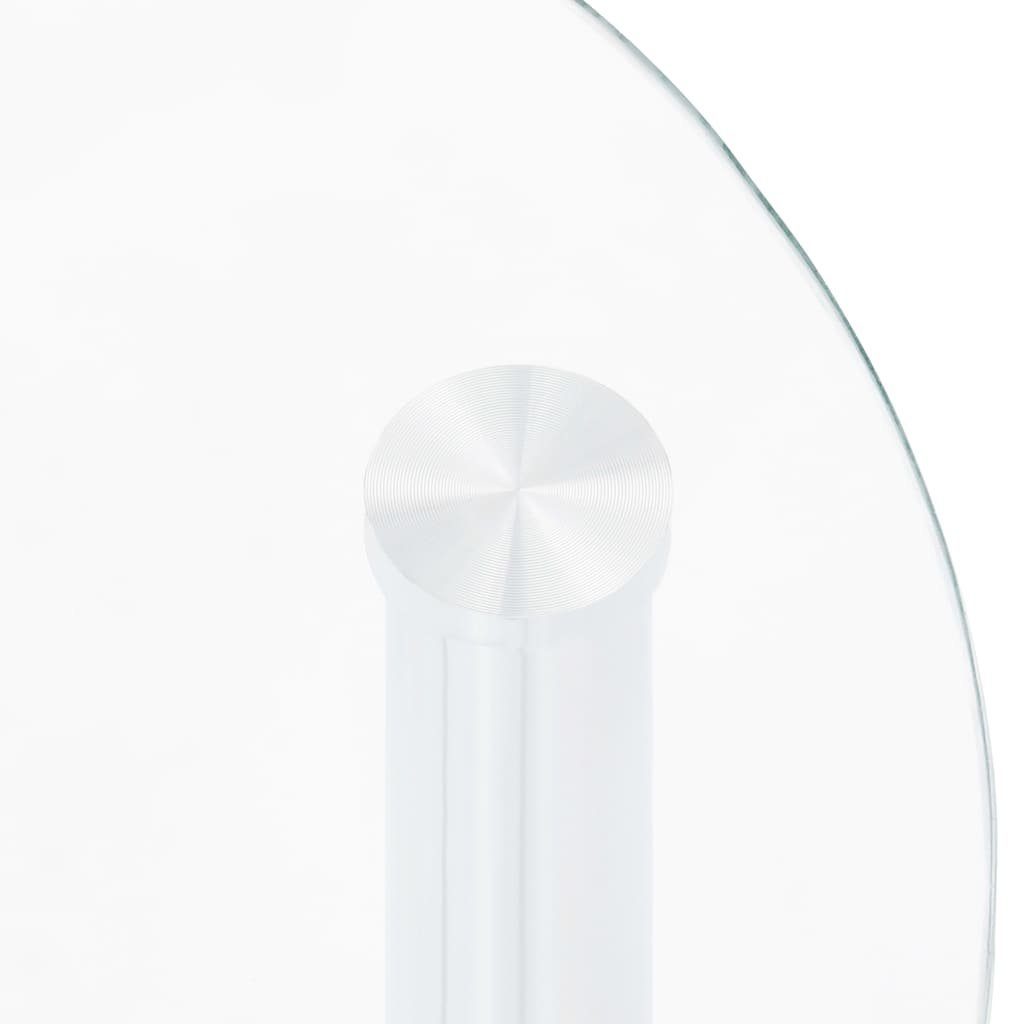 Hartglas Transparent cm 2 Ablagen furnicato (1-St) mit Beistelltisch 38x38x50