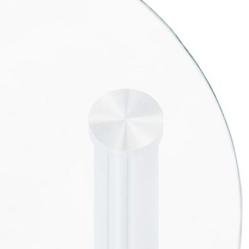 furnicato Couchtisch Beistelltisch mit 2 Ablagen Transparent 38x38x50 cm Hartglas