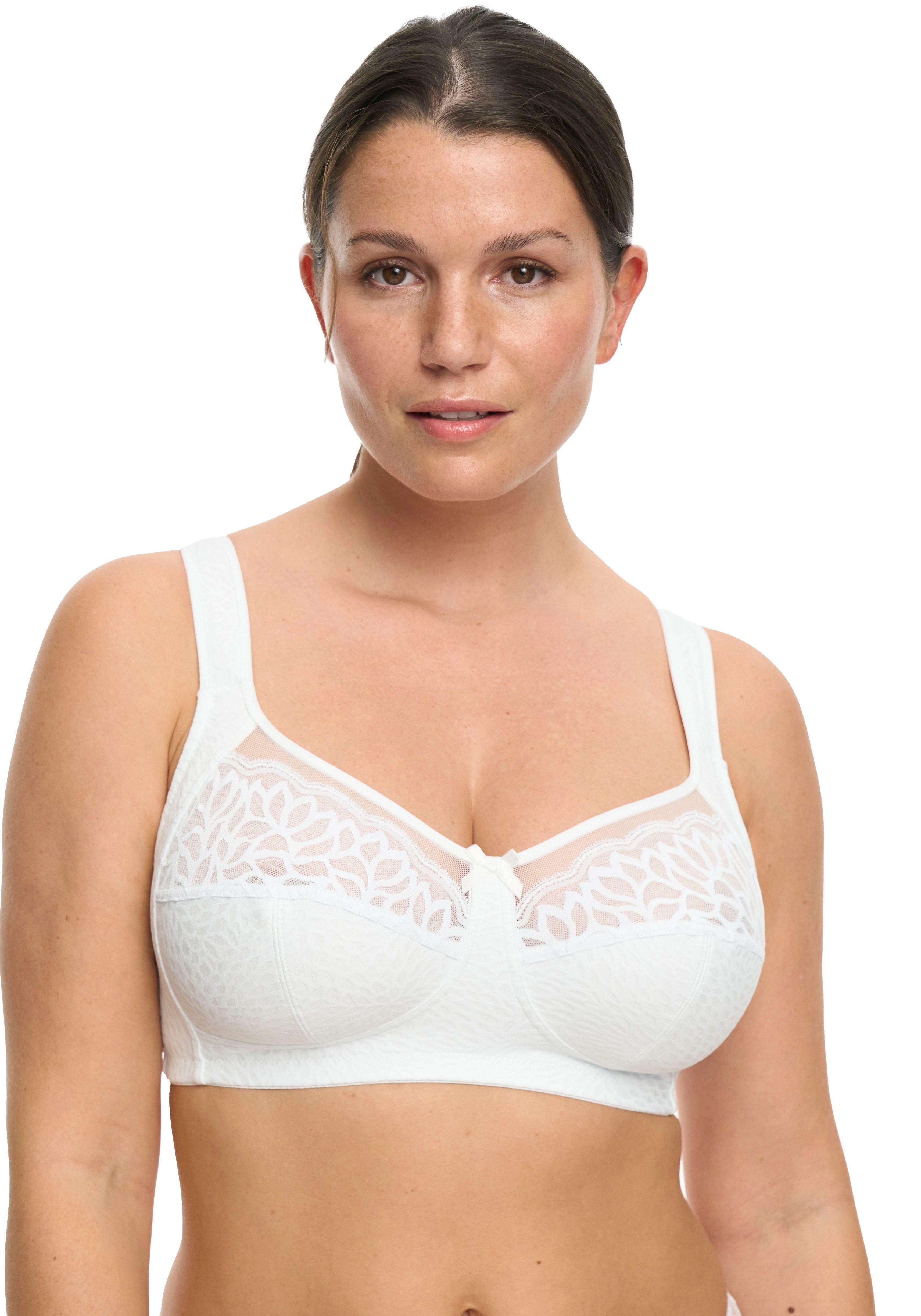 Susa Bügelloser BH Classic Spitze, genähte Cups, Jacquard-Muster, elastisch, Komfortträger