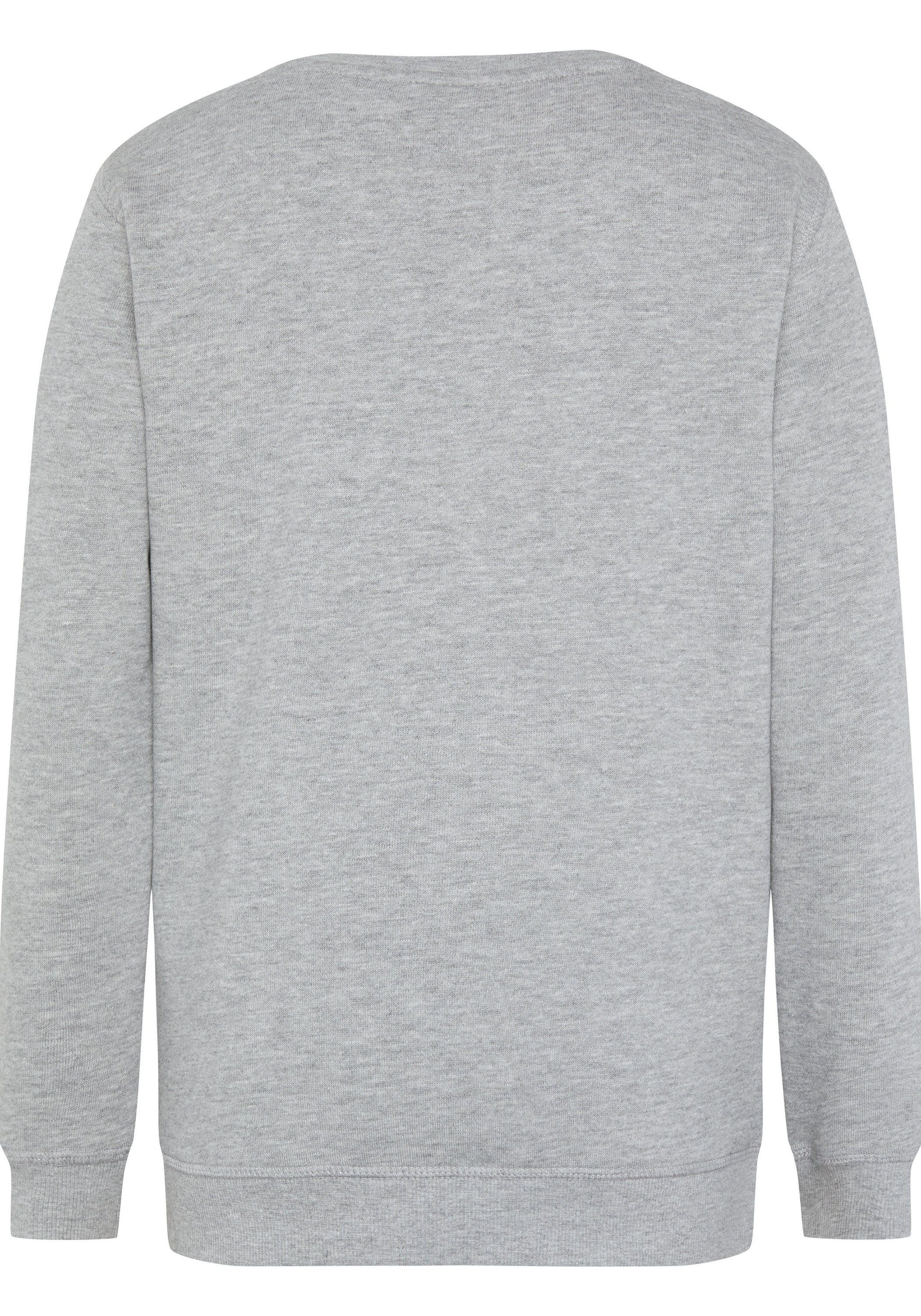 Gray 17-4402M Sweatshirt Polo mit Neutral Logodesign Melange floralem Sylt
